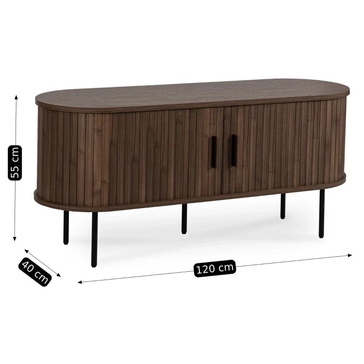 Szafka RTV Wood w kolorze orzech 120 cm