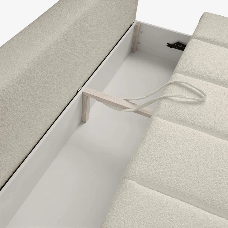 Sofa Rozkładana MOONI kremowa tkanina boucle