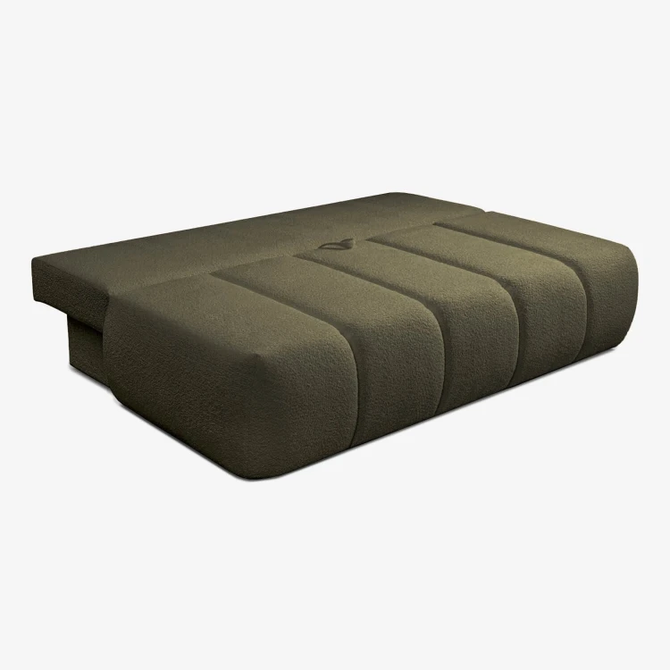 Sofa Rozkładana MOONI oliwkowa tkanina boucle