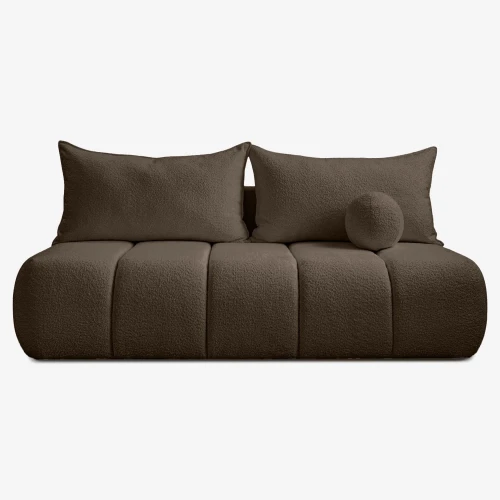 Sofa Rozkładana MOONI brązowy MOCCA tkanina boucle
