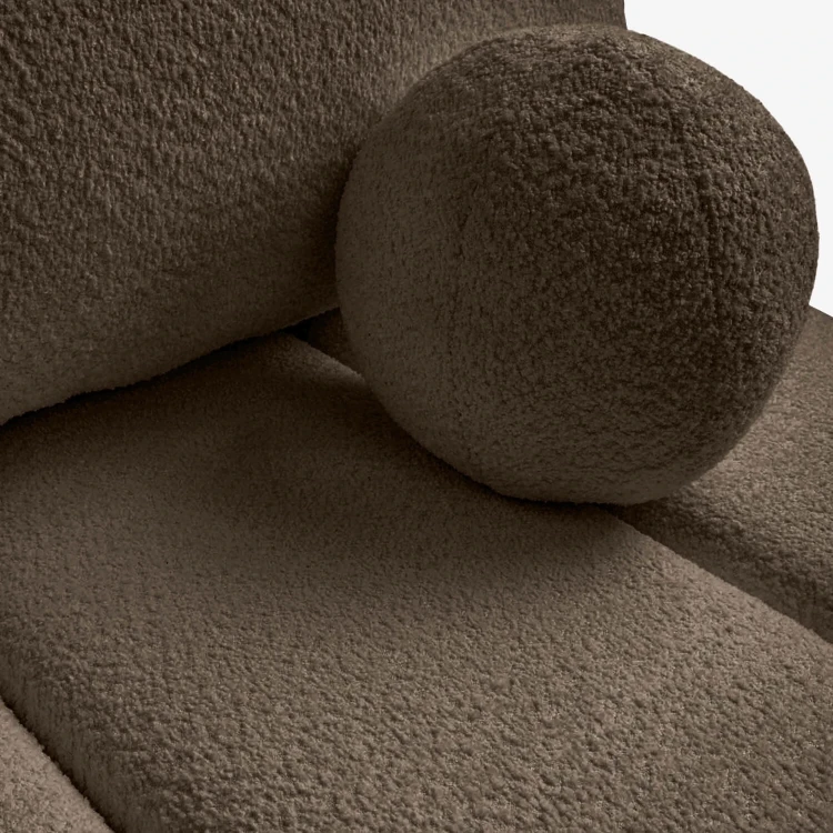 Sofa Rozkładana MOONI brązowy MOCCA tkanina boucle