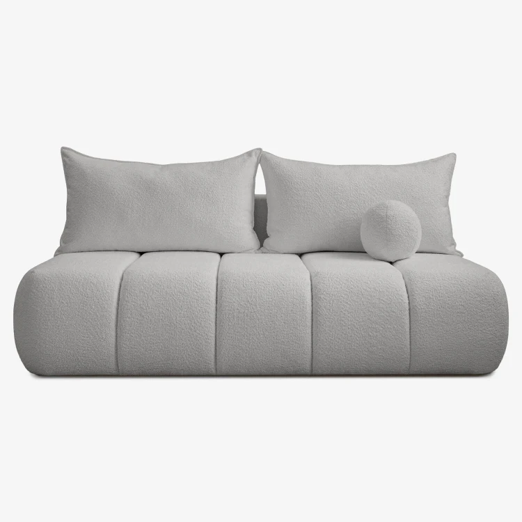 Sofa Rozkładana MOONI szara MOCCA tkanina boucle