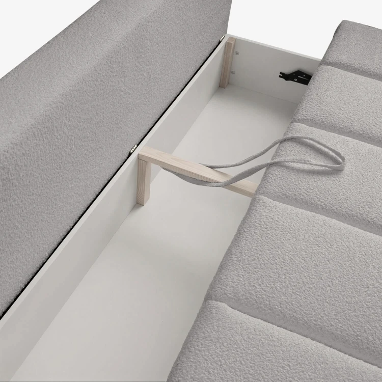 Sofa Rozkładana MOONI szara MOCCA tkanina boucle