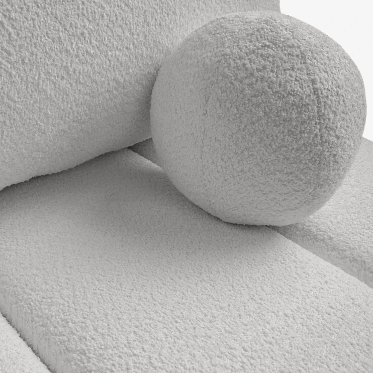 Sofa Rozkładana MOONI szara MOCCA tkanina boucle
