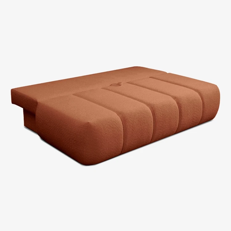 Sofa Rozkładana MOONI Rudy tkanina boucle