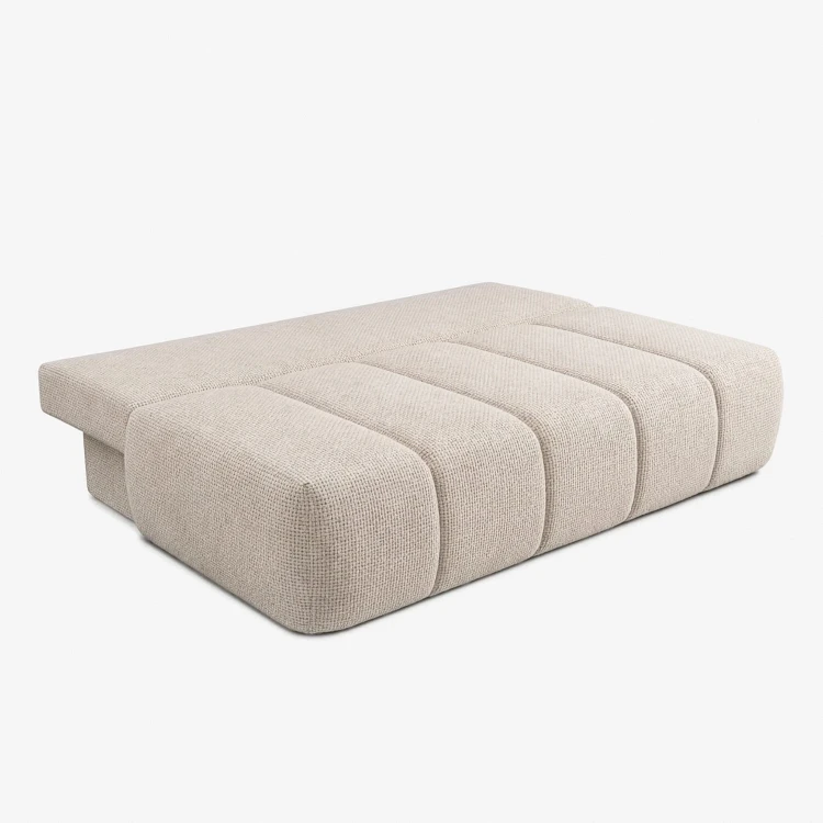 Sofa Rozkładana MOONI Kremowa w tkaninie szenilowej