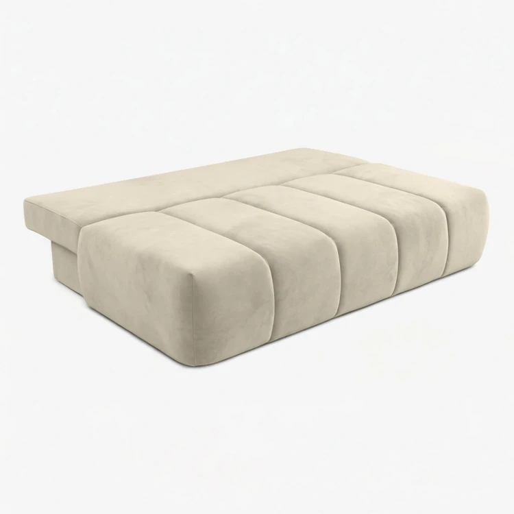 Sofa Rozkładana MOONI Kremowa w tkaninie Welur