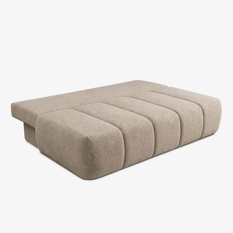 Sofa Rozkładana MOONI Beżowa w tkaninie szenilowej