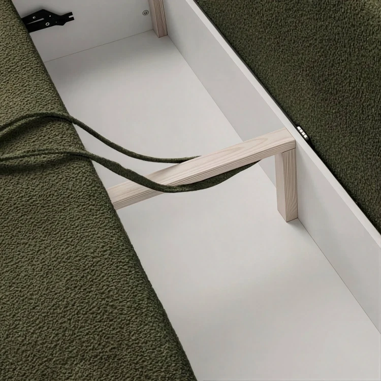 Sofa Rozkładana LORENA Oliwkowa Boucle