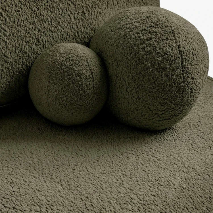 Sofa Rozkładana LORENA Oliwkowa Boucle