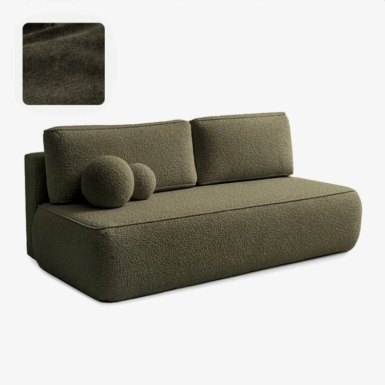 Sofa Rozkładana LORENA Oliwkowa Boucle