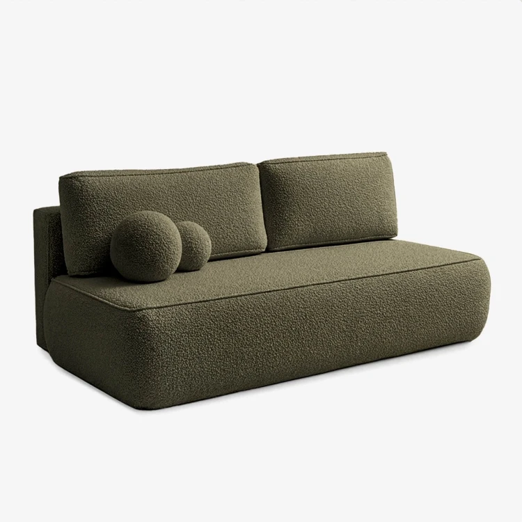 Sofa Rozkładana LORENA Oliwkowa Boucle