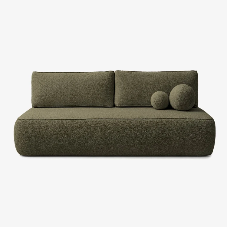 Sofa Rozkładana LORENA Oliwkowa Boucle