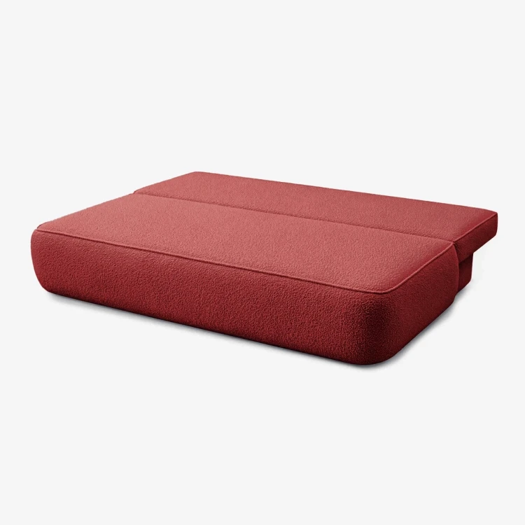 Sofa Rozkładana LORENA Bordowa Boucle