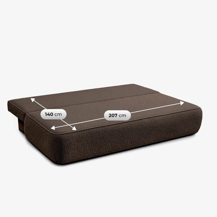 Sofa Rozkładana LORENA Mocca Boucle