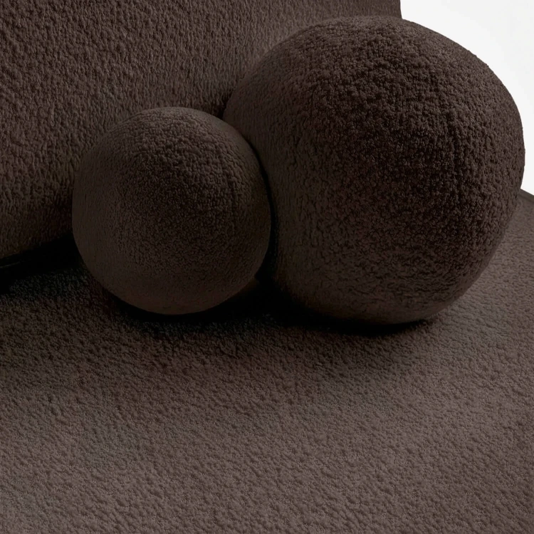 Sofa Rozkładana LORENA Mocca Boucle