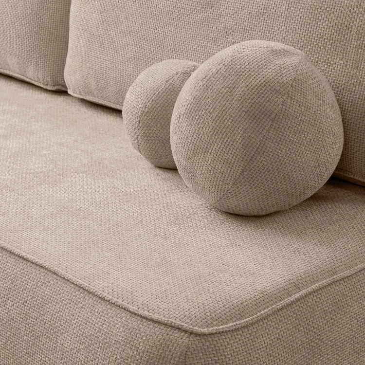 Sofa Rozkładana LORENA Beżowa Szenilowa
