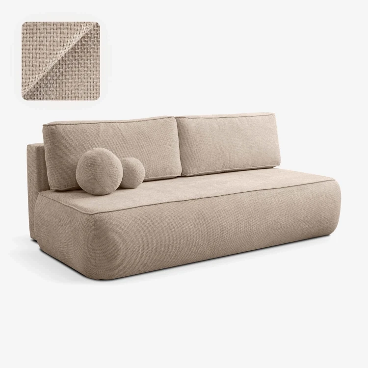 Sofa Rozkładana LORENA Beżowa Szenilowa