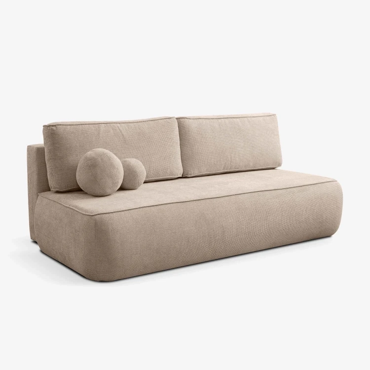 Sofa Rozkładana LORENA Beżowa Szenilowa