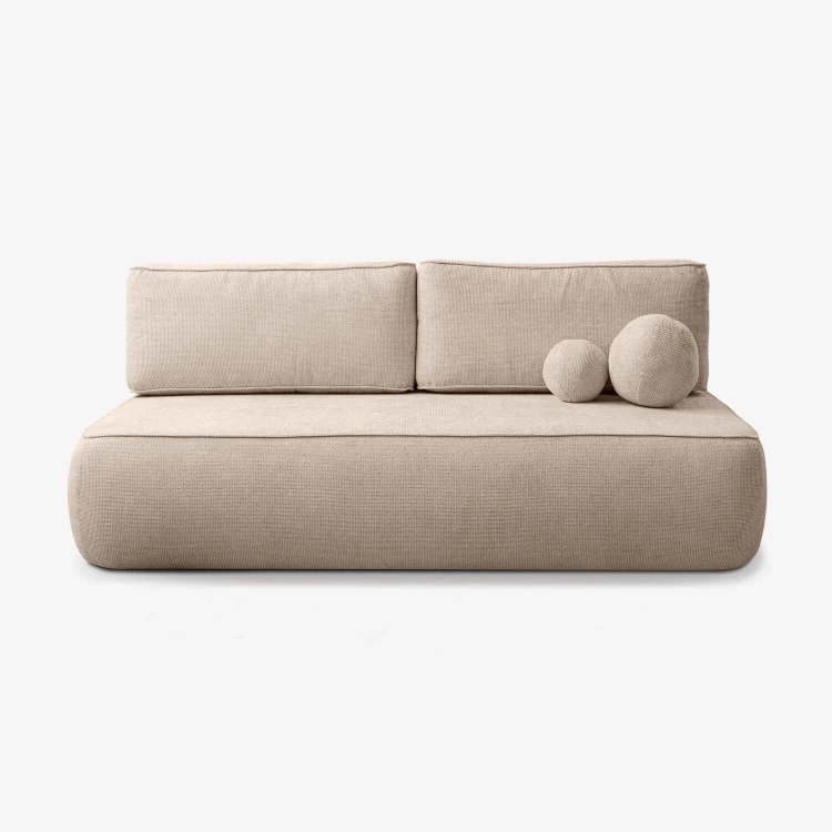 Sofa Rozkładana LORENA Beżowa Szenilowa