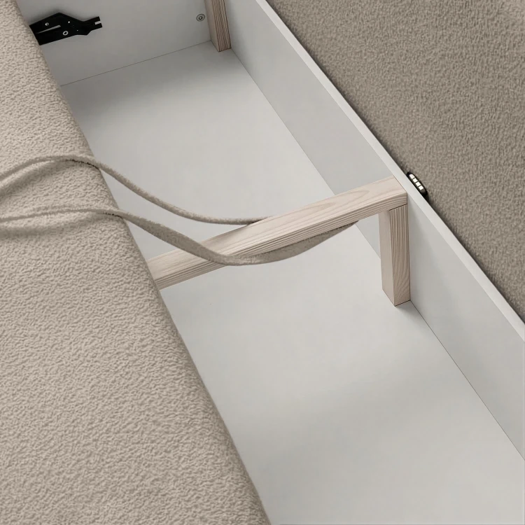 Sofa Rozkładana LORENA Beżowa Boucle