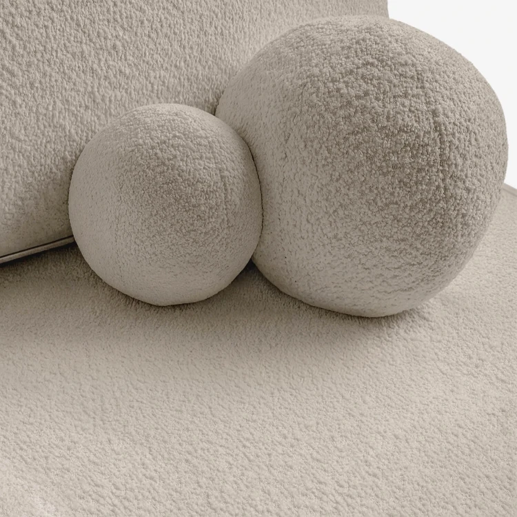 Sofa Rozkładana LORENA Beżowa Boucle