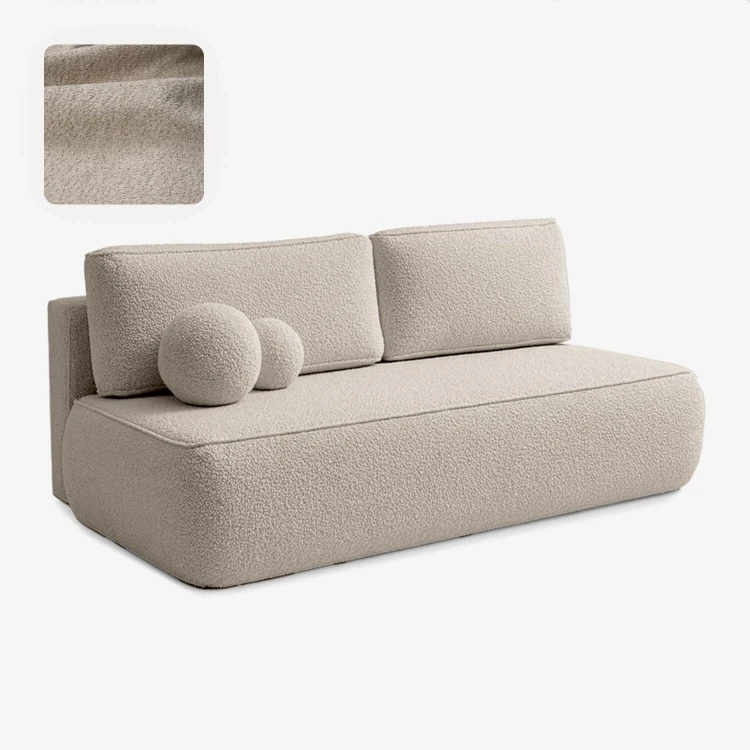 Sofa Rozkładana LORENA Beżowa Boucle