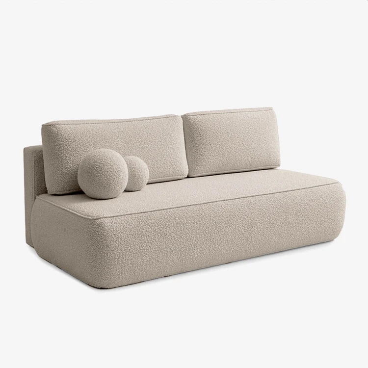 Sofa Rozkładana LORENA Beżowa Boucle