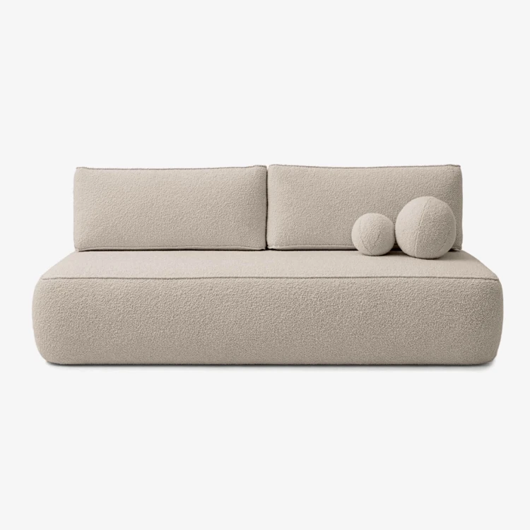 Sofa Rozkładana LORENA Beżowa Boucle