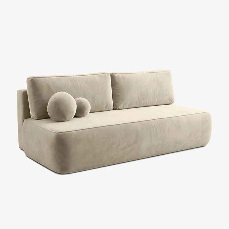 Sofa Rozkładana LORENA Kremowa Welur