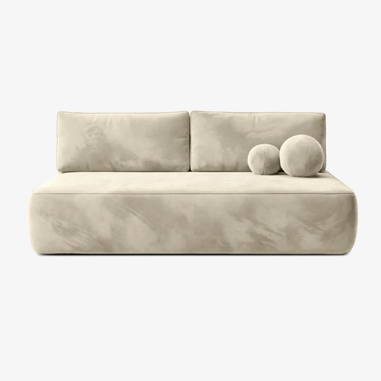 Sofa Rozkładana LORENA Kremowa Welur