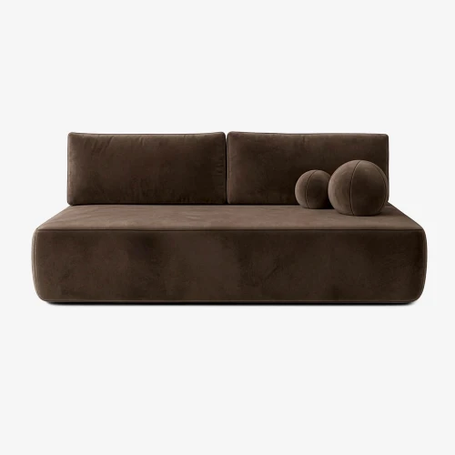 Sofa Rozkładana LORENA Brązowy Welur