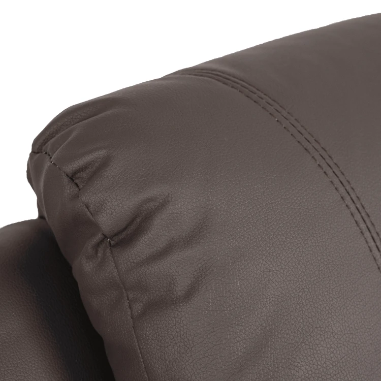 Fotel Masujący Comfort z podnóżkiem Brązowy Ekoskóra