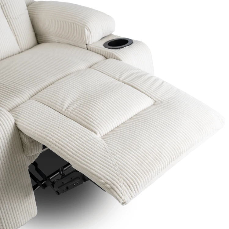 Fotel Masujący Comfort BOX Beżowy Sztruks