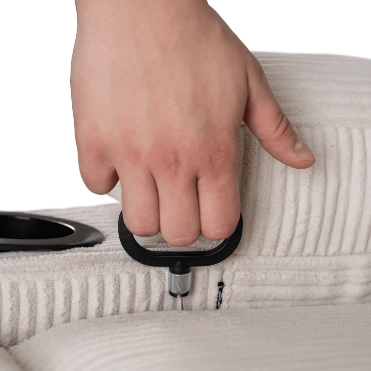 Fotel Masujący Comfort BOX Beżowy Sztruks