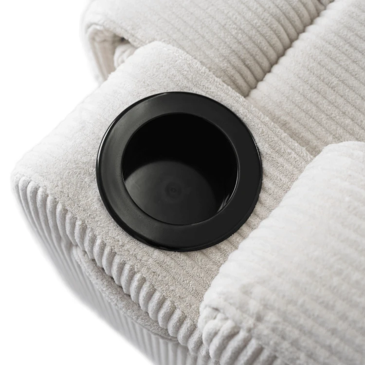 Fotel Masujący Comfort BOX Beżowy Sztruks