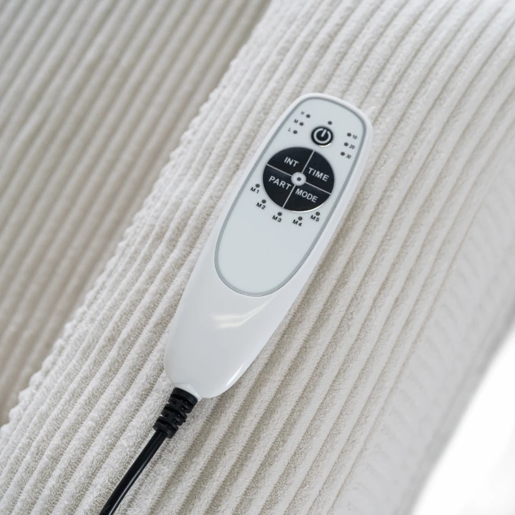 Fotel Masujący Comfort BOX Beżowy Sztruks