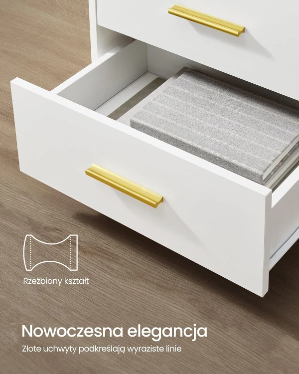 Szafka nocna ze stacją ładująca i oświetleniem LED 2 szuflady