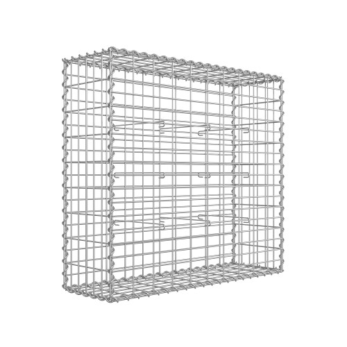 Kosz gabionowy ogrodowy 100 × 90 × 30 cm stal ocynkowana 4 mm