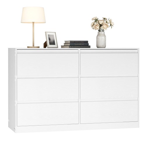 Komoda PEGO 6 - szuflad 119x75x40 cm w kolorze białym