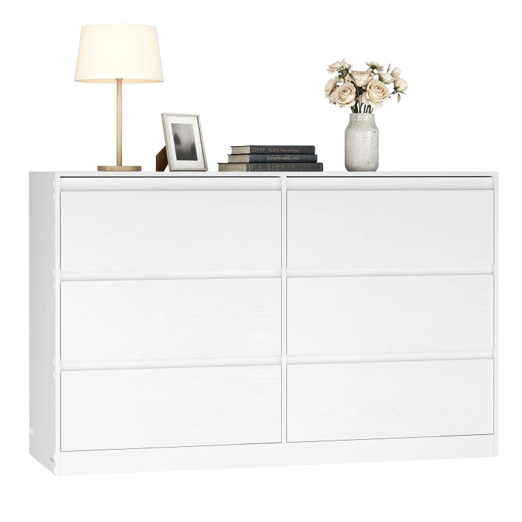 Komoda PEGO 6 - szuflad 119x75x40 cm w kolorze białym