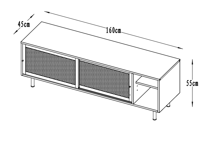 Szafka RTV VERS 160 cm metalowa