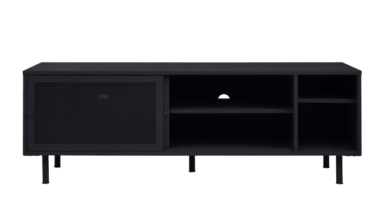 Szafka RTV VERS 160 cm Czarna Metalowa