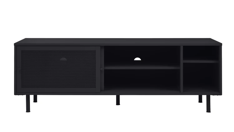 Szafka RTV VERS 160 cm Czarna Metalowa