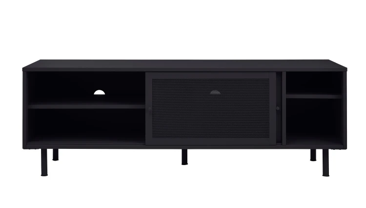 Szafka RTV VERS 160 cm Czarna Metalowa