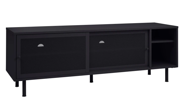Szafka RTV VERS 160 cm Czarna Metalowa
