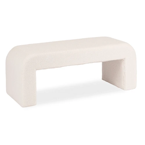 Pufa tapicerowana ARMA kremowa boucle 120x45 cm