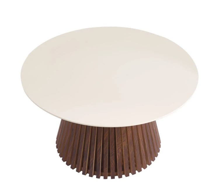 Stolik kawowy LORINA 80cm kaszmir/orzech