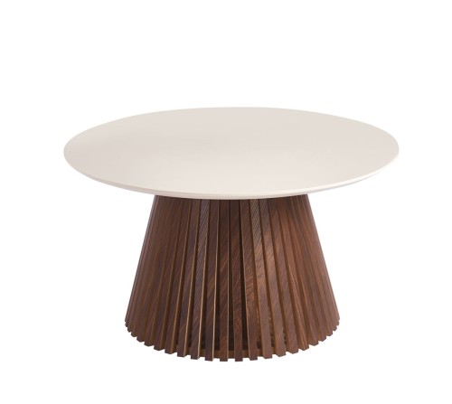 Stolik kawowy LORINA 80cm kaszmir/orzech