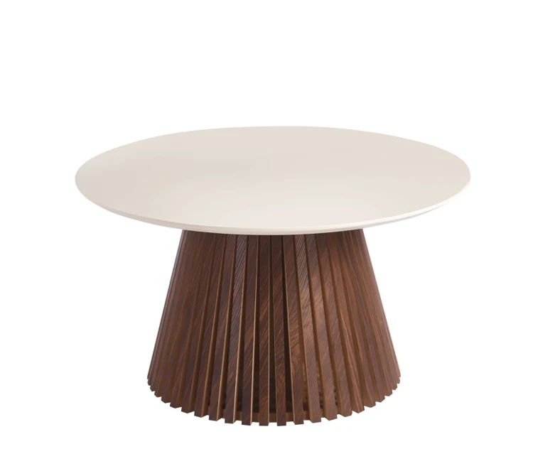 Stolik kawowy LORINA 80cm kaszmir/orzech